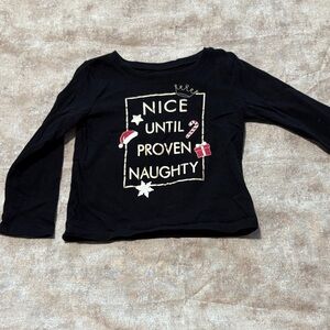 The Children's Place Black Holiday Long Sleeve Tee